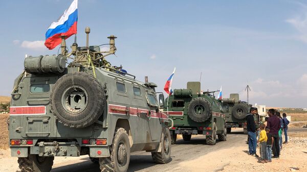 Cảnh sát quân sự Nga tại khu vực miền Bắc Syria  - Sputnik Việt Nam