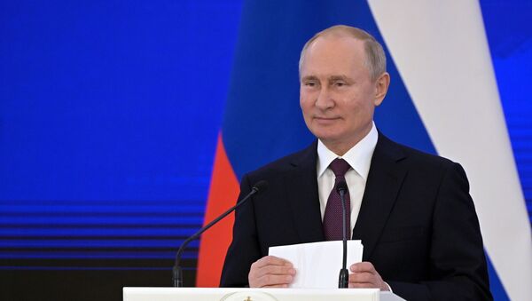 Tổng thống Vladimir Putin tham dự lễ kỷ niệm nhân Ngày Thống nhất Dân tộc - Sputnik Việt Nam