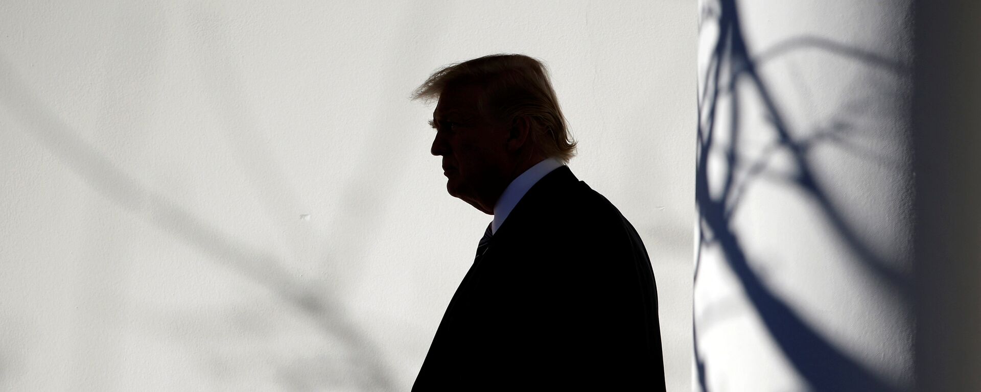 Tổng thống Hoa Kỳ Donald Trump đi bộ qua Đấu trường La Mã đến Phòng Bầu dục sau khi trở về Nhà Trắng ở Washington - Sputnik Việt Nam, 1920, 06.11.2019