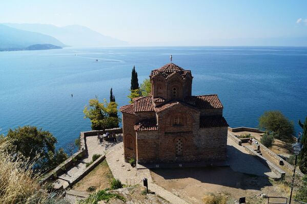Quang cảnh hồ Ohrid ở Bắc Macedonia - Sputnik Việt Nam