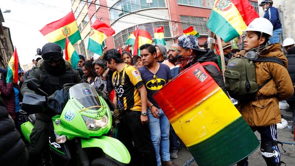 Người biểu tình ở Bolivia  - Sputnik Việt Nam