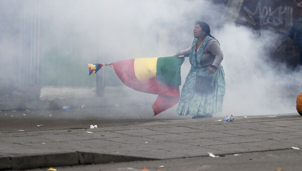 Nữ công dân Bolivia, người ủng hộ Cựu Tổng thống Evo Morales - Sputnik Việt Nam
