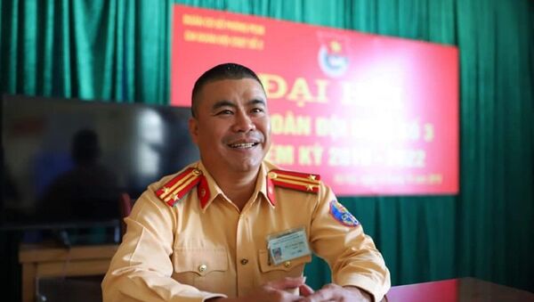 Trung tá Vũ Xuân Hà Thái (Đội CSGT số 3, Công an TP Hà Nội). - Sputnik Việt Nam
