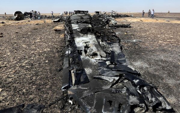 Đống đổ nát của chiếc máy bay bị rơi ở bán đảo Sinai - Sputnik Việt Nam