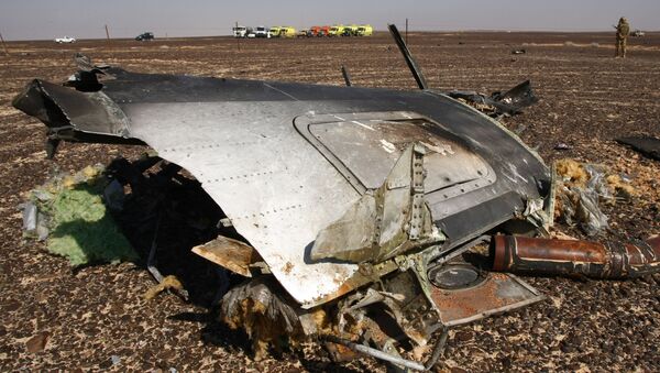 Đống đổ nát của chiếc máy bay bị rơi ở bán đảo Sinai - Sputnik Việt Nam