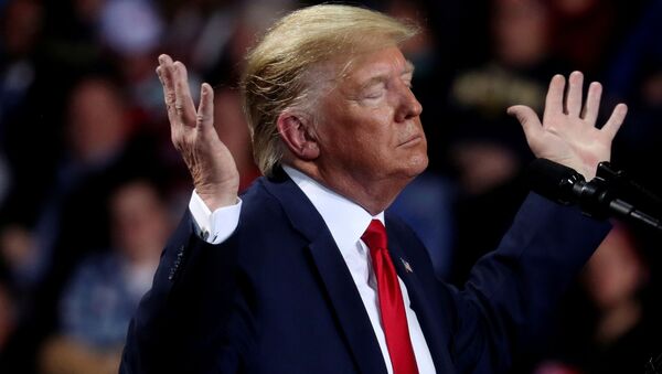 Tổng thống Donald Trump trong chiến dịch bầu cử ở Battle Creek, Michigan, Hoa Kỳ - Sputnik Việt Nam