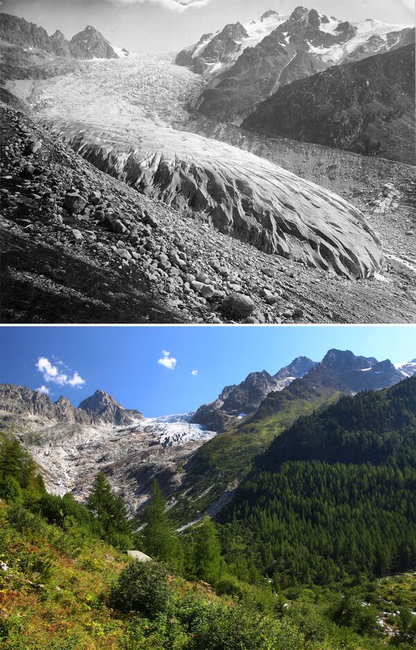 Sông băng Trient năm 1891 và năm 2019, Thụy Sĩ - Sputnik Việt Nam