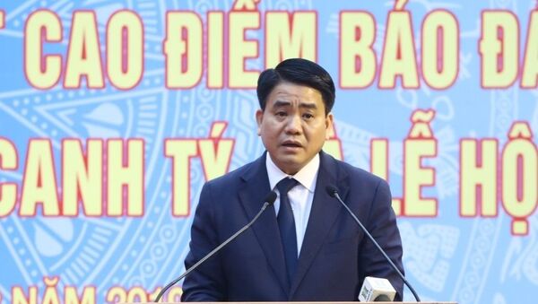 Chủ tịch UBND Thành phố Hà Nội Nguyễn Đức Chung phát biểu hưởng ứng Năm An toàn giao thông 2020. - Sputnik Việt Nam