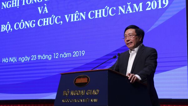 Phó Thủ tướng, Bộ trưởng Bộ Ngoại giao Phạm Bình Minh phát biểu kết luận.  - Sputnik Việt Nam