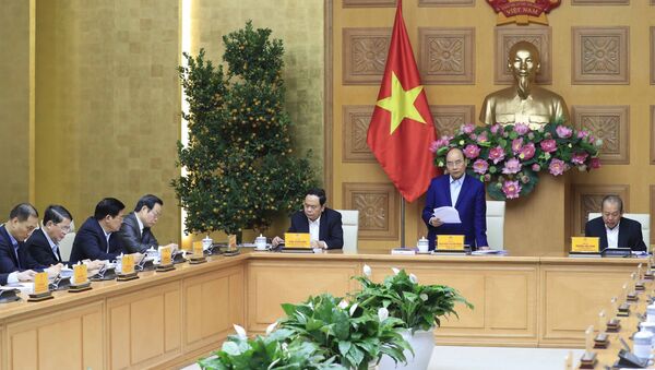 Thủ tướng Nguyễn Xuân Phúc, Trưởng Tiểu ban Kinh tế - Xã hội phát biểu.  - Sputnik Việt Nam