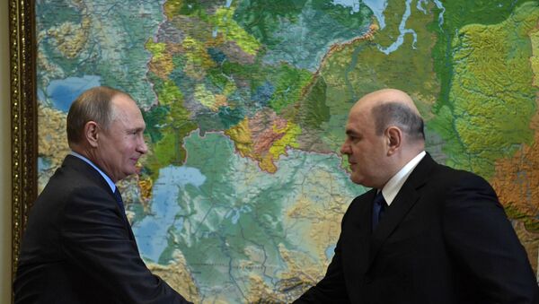 Tổng thống LB Nga Vladimir Putin và Thủ tướng Mikhail Mishustin - Sputnik Việt Nam