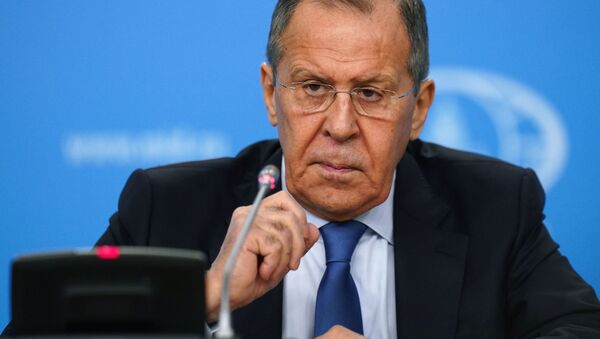 Quyền Bộ trưởng Bộ Ngoại giao Liên bang Nga Sergey Lavrov tuyên bố trong cuộc họp báo về kết quả của các hoạt động ngoại giao Nga trong năm 2019. - Sputnik Việt Nam