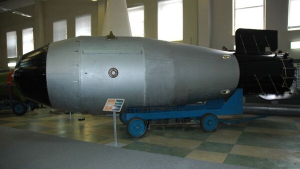 Mô hình quy mô đầy đủ của Bom Saar AN602 tại Bảo tàng Vũ khí Hạt nhân của RFNC-VNIIEF ở Sarov - Sputnik Việt Nam