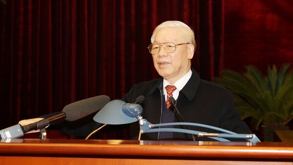 Tổng Bí thư, Chủ tịch nước Nguyễn Phú Trọng phát biểu tại Hội nghị - Sputnik Việt Nam