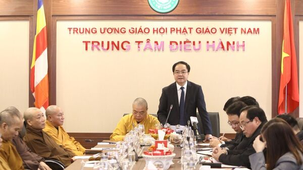 Trưởng Ban Tôn giáo Chính phủ Vũ Chiến Thắng phát biểu tại Hội nghị - Sputnik Việt Nam
