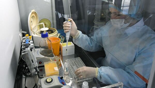 Các hệ thống xét nghiệm chẩn đoán coronavirus mới tại Trung tâm Dịch vụ Vệ sinh và Dịch tễ học ở Lãnh thổ Krasnoyarsk - Sputnik Việt Nam