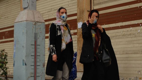 Cư dân Tehran đi bộ dọc theo một trong những con đường trung tâm trong mặt nạ y tế - Sputnik Việt Nam