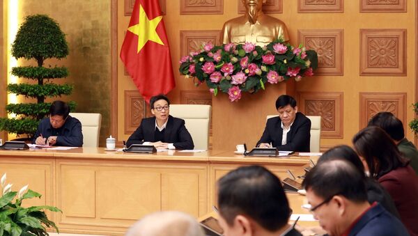  Phó Thủ tướng Chính phủ Vũ Đức Đam phát biểu chỉ đạo cuộc họp.  - Sputnik Việt Nam