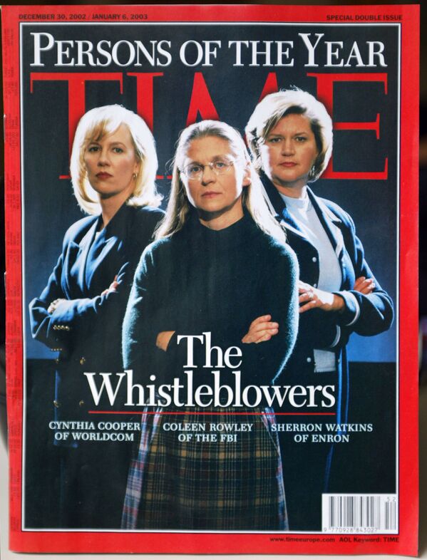 Cynthya Cooper từ Wordcom, Coleen Rowley từ FBI và  Sherron Watkins từ Enron, những người được tạp chí Time gọi là “Nhân vật của năm 2002” - Sputnik Việt Nam