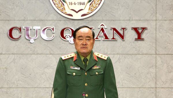 Thượng tướng Trần Đơn, Thứ trưởng Bộ Quốc phòng, Trưởng Ban chỉ đạo chủ trì hội nghị. - Sputnik Việt Nam