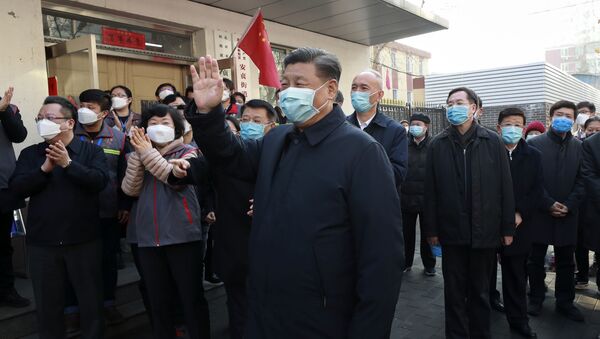 Chủ tịch Trung Quốc Tập Cận Bình đeo mặt nạ bảo vệ - Sputnik Việt Nam