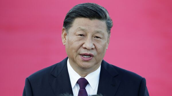 Chủ tịch Trung Quốc Tập Cận Bình phát biểu khi đến sân bay quốc tế Macau Macau - Sputnik Việt Nam