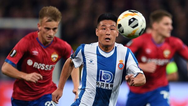 Cầu thủ Hispaniola tại Lei trong trận đấu vòng bảng UEFA Europa League mùa giải 2019/20 - Sputnik Việt Nam