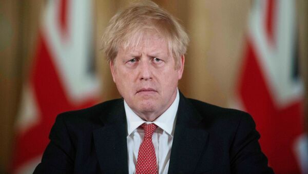 Thủ tướng Anh Boris Johnson tại một cuộc họp báo ở London, Vương quốc Anh - Sputnik Việt Nam