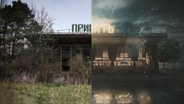 Thành phố Pripyat sau vụ tai nạn tại nhà máy điện hạt nhân Chernobyl, và trong trí tưởng tượng của nghệ sĩ nếu không xảy ra thảm họa - Sputnik Việt Nam