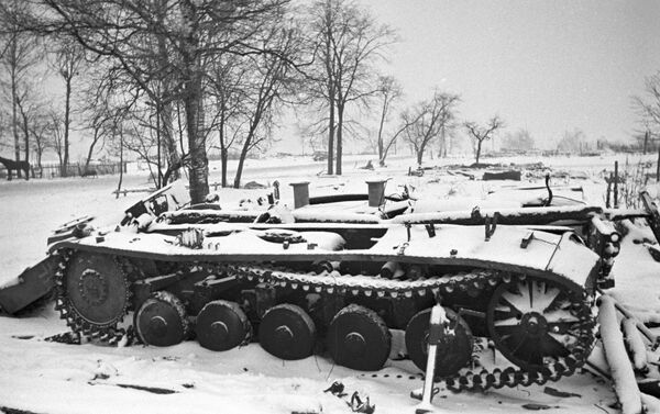 Những chiếc xe tăng Đức bị bắn phá gần Matxcơva - Sputnik Việt Nam