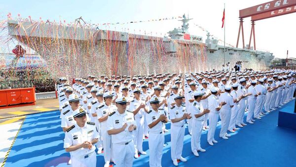 Trung Quốc hạ thủy tàu đổ bộ đa năng thứ hai thuộc lớp 075. - Sputnik Việt Nam