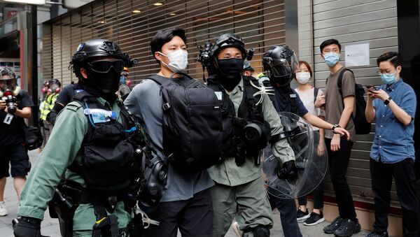 Cuộc biểu tình của Hồng Kông chống lại luật an ninh quốc gia - Sputnik Việt Nam