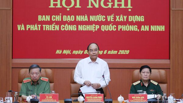 Thủ tướng Nguyễn Xuân Phúc, Trưởng Ban Chỉ đạo phát biểu. - Sputnik Việt Nam