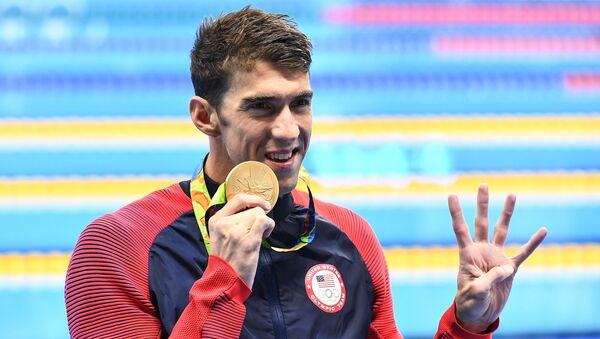 Vận động viên bởi lội người Mỹ Michael Phelps. - Sputnik Việt Nam