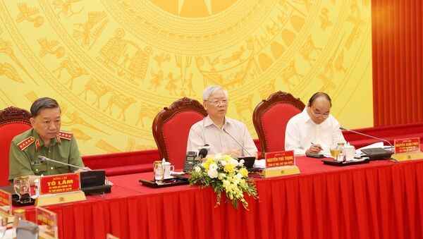 Tổng Bí thư, Chủ tịch nước Nguyễn Phú Trọng phát biểu tại Hội nghị. - Sputnik Việt Nam