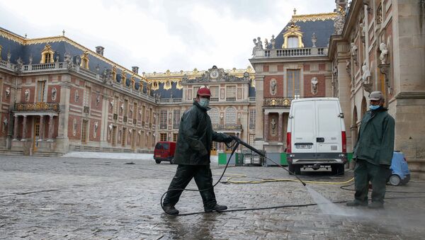 Khử trùng quần thể kiến ​​trúc Versailles sau khi mở lại tại Pháp - Sputnik Việt Nam