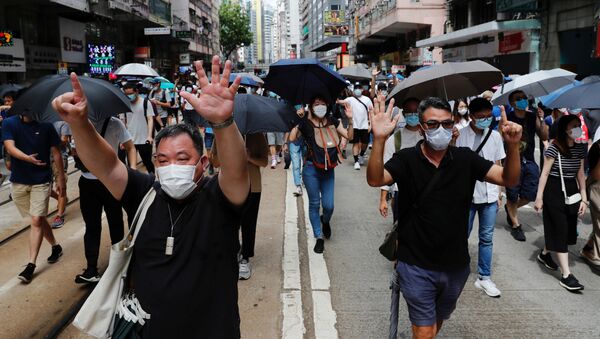 Người biểu tình luật an ninh quốc gia Hồng Kông - Sputnik Việt Nam