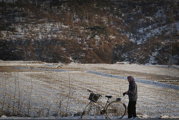 Nữ cư dân Triều Tiên trên cánh đồng tuyết - Sputnik Việt Nam