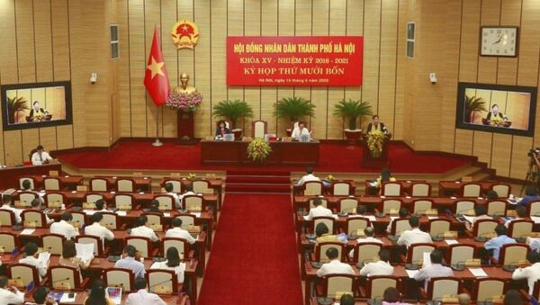 Quang cảnh kỳ họp thứ mười bốn, HĐND thành phố Hà Nội khóa XV - Sputnik Việt Nam