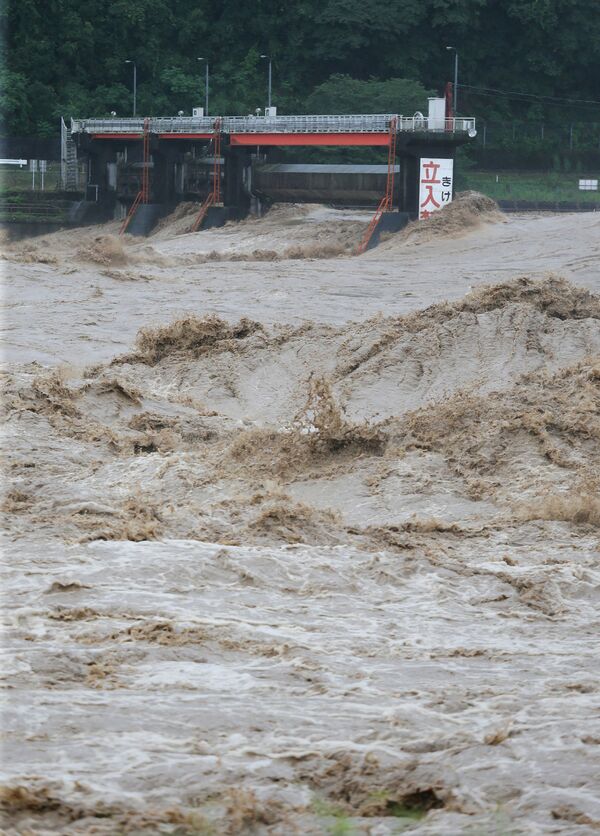 Lũ lụt do mưa lớn ở tỉnh Kumamoto, Nhật Bản - Sputnik Việt Nam