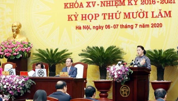 Chủ tịch Quốc hội Nguyễn Thị Kim Ngân phát biểu tại Kỳ họp. - Sputnik Việt Nam
