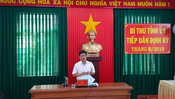 Bí thư Tỉnh ủy Lê Viết Chữ phát biểu tại buổi tiếp dân - Sputnik Việt Nam