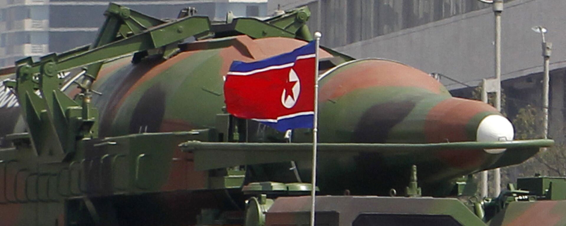 File photo, what appears to be a new missile is carried during a mass military parade at the Kim Il Sung Square in Pyongyang, North Korea, to celebrate the 100th anniversary of the country's founding father Kim Il Sung.  - Sputnik Việt Nam, 1920, 05.06.2022