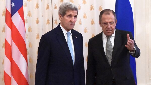 Государственный секретарь США Джон Керри и министр иностранных дел РФ Сергей Лавров во время встречи в Москве - Sputnik Việt Nam
